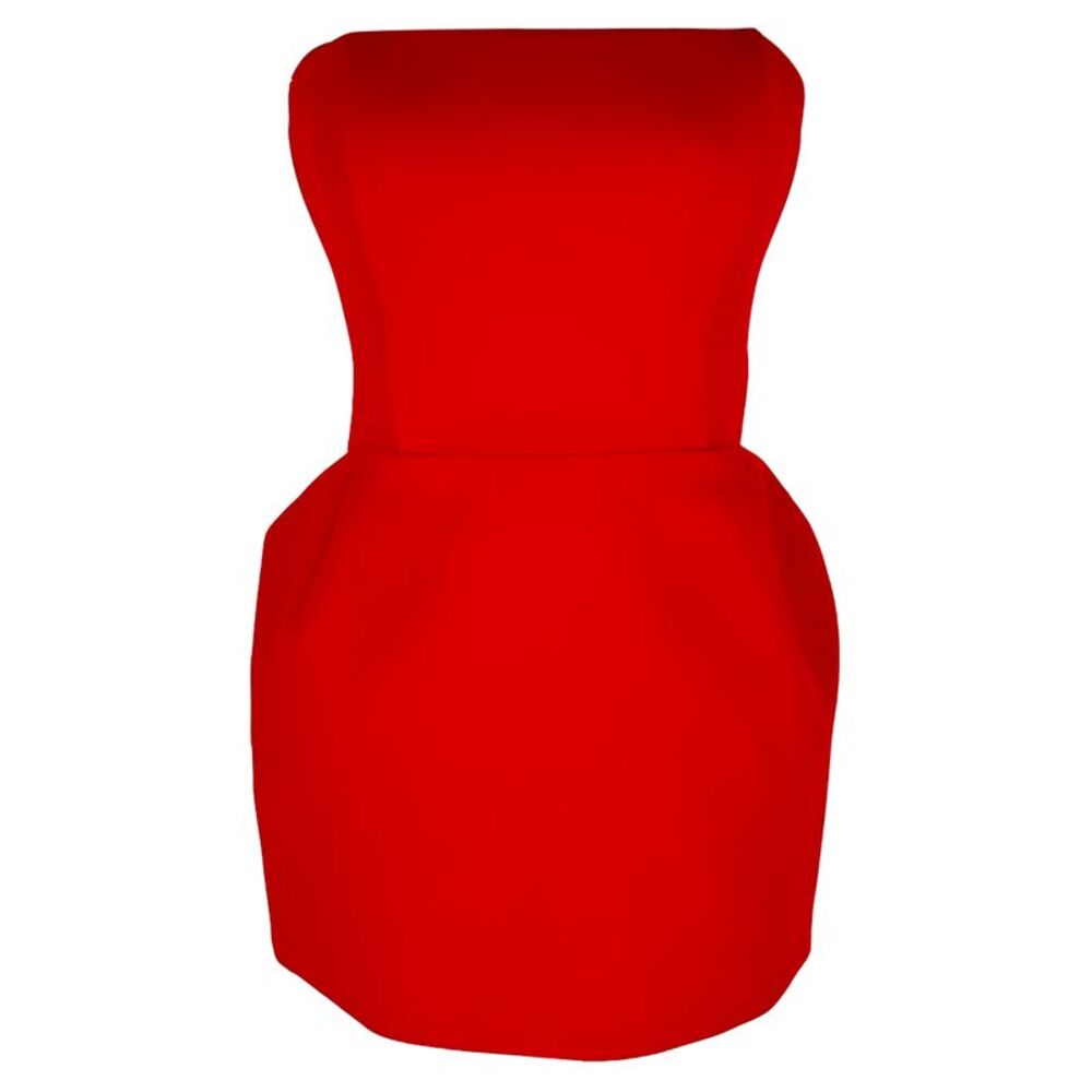 Magda Butrym Strapless Mini Dress in Red Polyamide